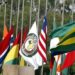FILE PHOTO: Flags of ECOWAS member countries. /Getty Images