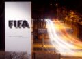 A long exposure shows FIFA’s logo near its headquarters in Zurich, Switzerland February 27, 2022. REUTERS/Arnd Wiegmann