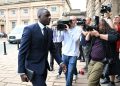 (FILES) In this file photo taken on August 15, 2022 Manchester City and France footballer Benjamin Mendy arrives to Chester Crown Court in northwest England during his trial for a string of sexual offences including rape, attempted rape and sexual assault. – A jury in the UK on January 13, 2023 cleared Mendy of six counts of rape and one of sexual assault against four women, following a six-month trial. (Photo by Paul ELLIS / AFP)
