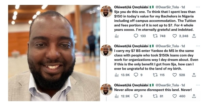 “Nigeria you do this one” – Man appreciates Nigeria for providing cheap education.