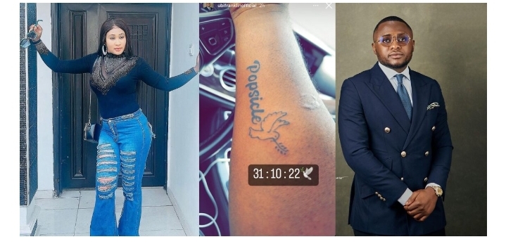 “Just make money and people will worship you” – Actress berates Ubi Franklin for tattooing Davido’s son’s nickname on his hand