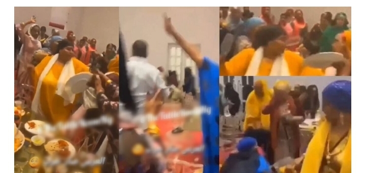 Wedding ends in chaos as fight breaks out between two female guests (Video)