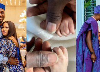 Actor Adeniyi Johnson and wife Seyi Edun welcome twins after 7 years of waiting