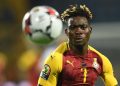 (FILES) In this file photo taken on June 26, 2019 Ghana’s midfielder Christian Atsu chases down the ball during the 2019 Africa Cup of Nations (CAN) football match between Ghana and Benin at the Ismailia Stadium. – Ghana national player and former Newcastle midfielder Christian Atsu has been found alive in the rubble of an earthquake that killed more than 4,800 people in Turkey and neighbouring Syria, Ghana’s ambassador to Turkey said February 7, 2023. (Photo by OZAN KOSE / AFP)