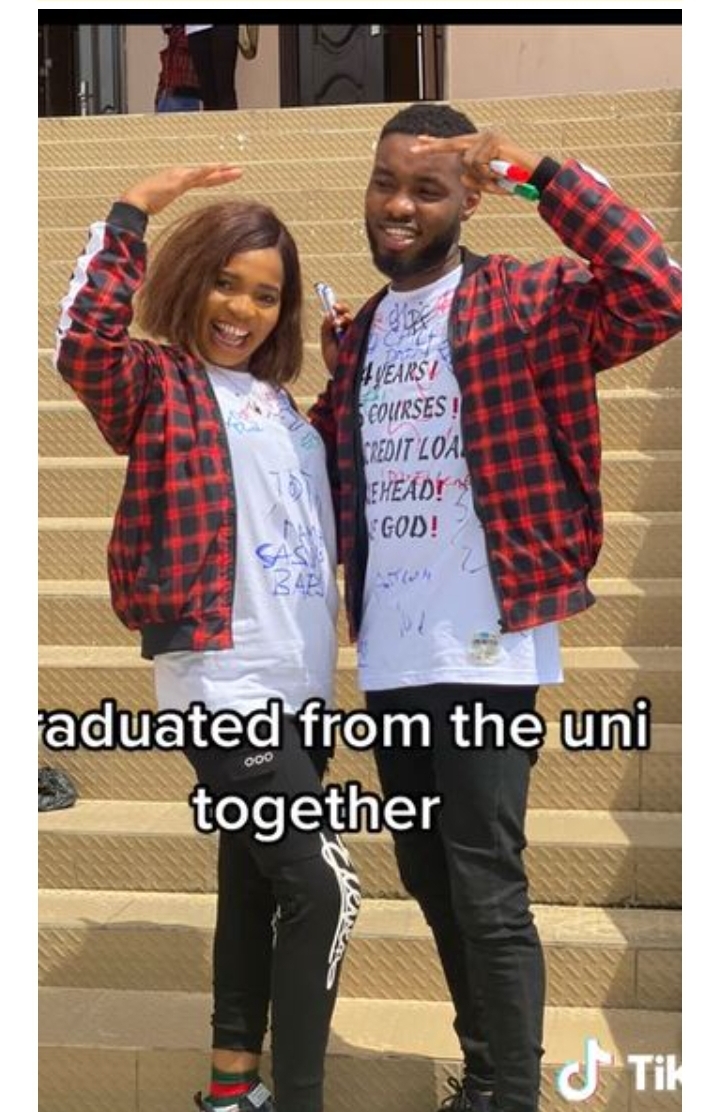 Nigerian lady marries man who was her reading partner in school, their glow-up wow netizens (Video)