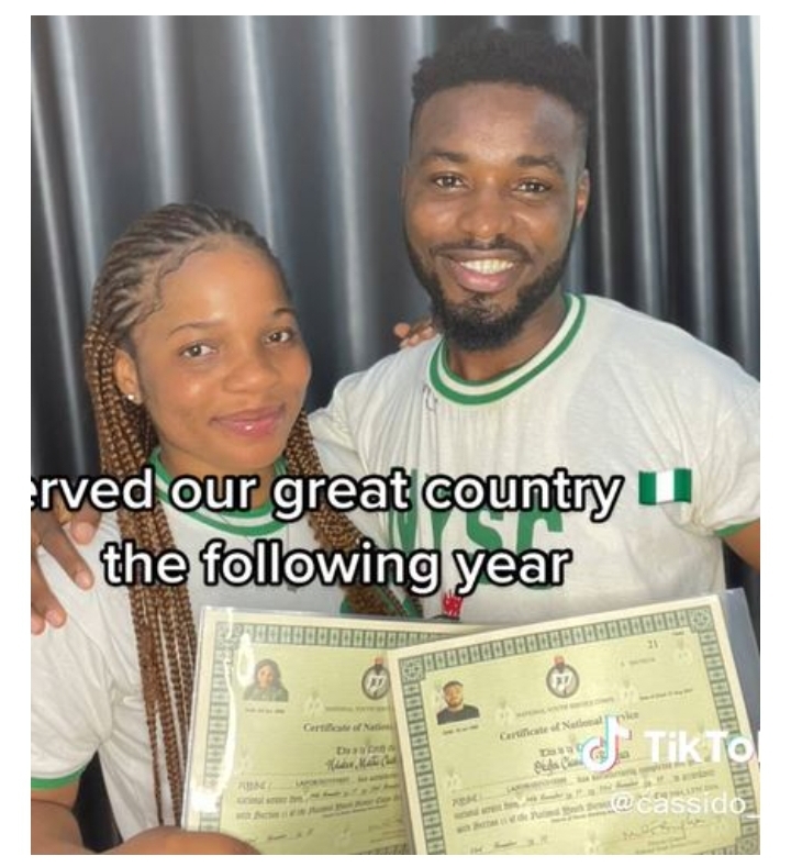 Nigerian lady marries man who was her reading partner in school, their glow-up wow netizens (Video)