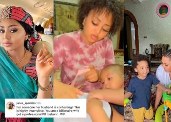 Actress, Regina Daniels under fire for sharing video of her sons saving new naira notes in their piggy bank (video)