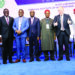 Coordinator General, Osigwe Anyiam-Osigwe Foundation, Charles Anyiam-Osigwe (left); Representative of Nigeria’s President-elect, Femi Pedro; Director General, Nigeria Institute of International Affairs, Prof. Eghosa Ogaghae; Deputy Governor of Lagos State, Dr. Obafemi Hamzat; Chairman of the day, Chief Emeka Anyaoku; Guest Speaker/Former British Prime Minister, Boris Johnson, and Chief Anthony Anyiam-Osigwe at the 16th session of the Emmanuel Onyechere Osigwe Anyiam-Osigwe lecture series in Lagos…yesterday. PHOTO: AYODELE ADENIRAN
