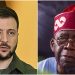 A photo combination of Volodymyr Zelensky and Bola Tinubu