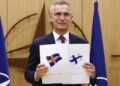 [FILE] NATO Secretary-General Jens Stoltenberg poses during a ceremony to mark Sweden’s and Finland’s application for membership in Brussels, on May 18, 2022. (Photo by JOHANNA GERON / POOL / AFP)