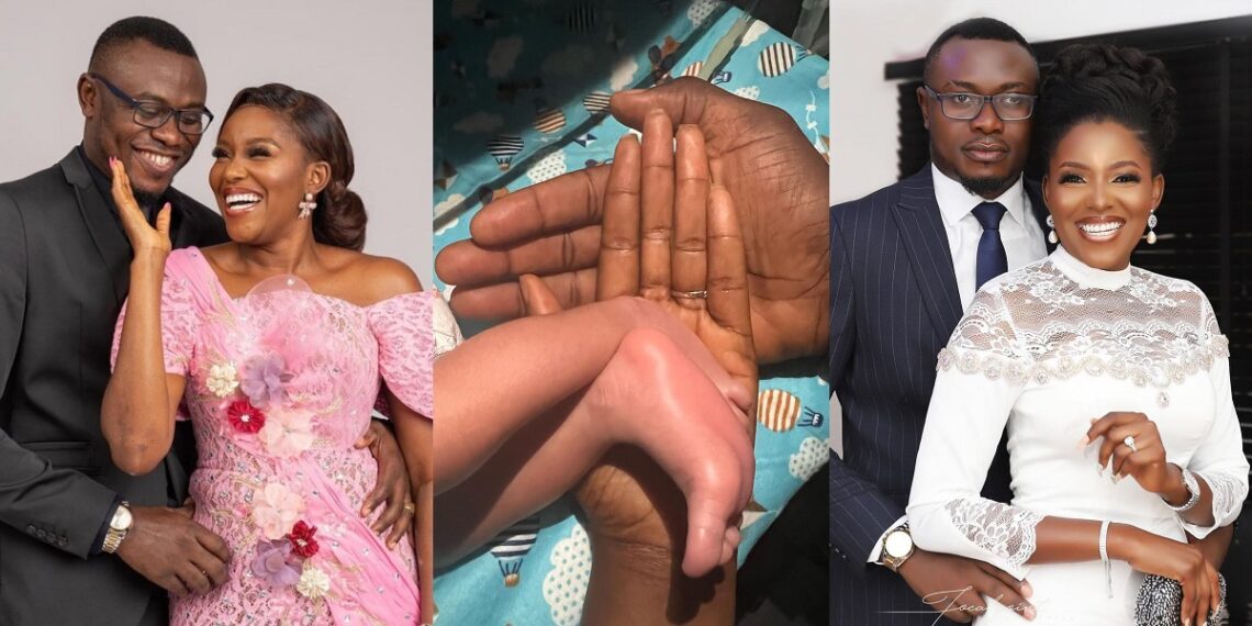 Actress, Abiola Adebayo welcomes first child with her husband via surrogacy