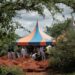 Workers take shelter while digging the ground to exume bodies from the mass-grave site in Shakahola, outside the coastal town of Malindi, on April 25, 2023. – Kenyan investigators unearthed another 16 bodies on Tuesday in a forest where a cult was believed to be practising mass starvation, bringing the number of victims so far to 89 including children. There are fears more corpses could be found in Shakahola forest where cult leader Paul Mackenzie Nthenge had allegedly been telling his followers that starvation was the only path to God. (Photo by Yasuyoshi CHIBA / AFP)