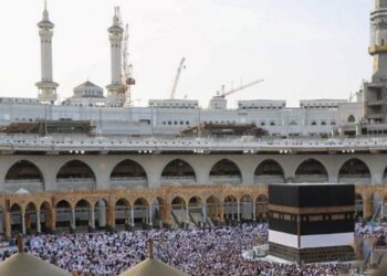 Muslim worshippers gather before the Kaaba at the Grand Mosque in Saudi Arabia’s holy city of Mecca on July 2, 2022. The kingdom prepares to welcome 850,000 Muslims from abroad for the annual hajj after two years during which pilgrims not already in Saudi Arabia were barred because of Covid pandemic restrictions. (Photo by AFP)