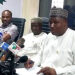 Permanent Secretary of the Humanitarian Affairs Ministry, Nasir Sani-Gwarzo (R) in Abuja on Sunday, April 30, 2023