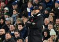 Liverpool’s German manager Jurgen Klopp looks on during the English Premier League football match between Brighton and Hove Albion and Liverpool at the American Express Community Stadium in Brighton, southern England on January 14, 2023. (Photo by Glyn KIRK / AFP)
