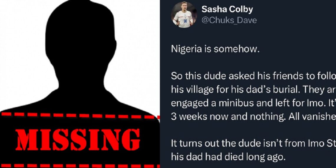 Six men mysteriously go missing after unknowingly traveling for fake burial ceremony in Imo