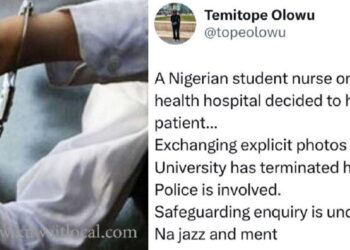 Nigerian student nurse expelled, arrested for having relationship with patient at psychiatric hospital abroad