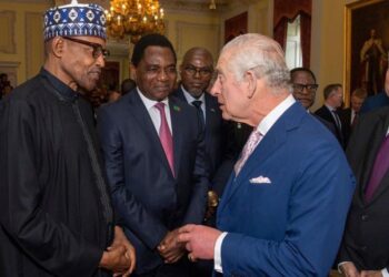 President Muhammadu Buhari at King Charles III coronation dinner in London.