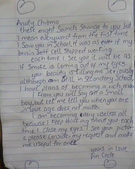 “Smoke comes out of my eyes whenever I see you” – Teacher shares love letter she received from a student