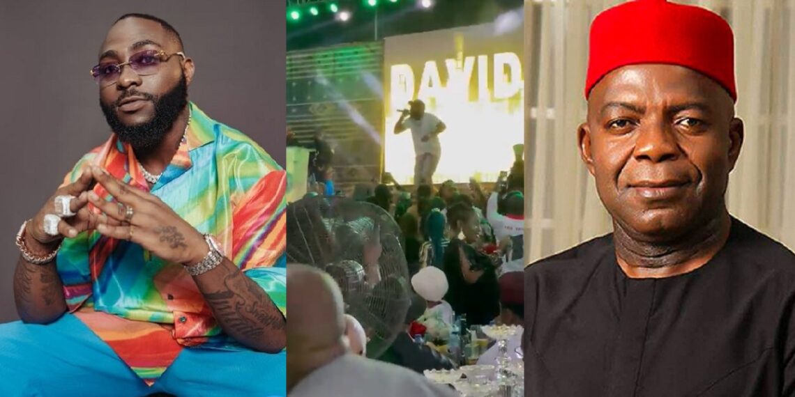 davido ottu 1140x570 1 Davido says after playing at Abia State Governor Alex Otti's inauguration (video): "I wasn't paid a dime."