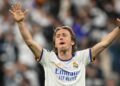 Real Madrid’s Croatian midfielder Luka Modric (Photo by Paul ELLIS / AFP)