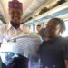 Kenya Railways Passenger Attendant, Mary Nyiha holding the new born baby after the mother gave birth on board on June 21, 2023 Image: KENYA RAILWAYS/ TWITTER