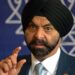 World Bank chief Ajay Banga addresses media representatives after interacting with students at a school on the sidelines of a G20 finance ministers’ summit in Gandhinagar on July 16, 2023. – Banga warned of a “deep mistrust… quietly pulling the Global North and South apart” over issues such as the climate change crisis, post-pandemic recovery efforts, the war in Ukraine and a lack of progress in the fight against poverty. (Photo by Sam PANTHAKY / AFP)