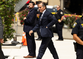 Hunter Biden, son of US President Joe Biden, leaves the J. Caleb Boggs Federal Building in Wilmington, Delaware, on July 26, 2023. (Photo by RYAN COLLERD / AFP)