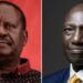 This combination of file pictures created on July 25, 2023 shows Raila Odinga (L) the leader of the Kenyan opposition coalition “Azimio la Umoja” in Nairobi on March 28, 2023 and Kenya’s President William Ruto (R) during a photo session at the Palais Brongniart in Paris on June 22, 2023. Kenyan President William Ruto said on July 25, 2023 that he is ready to meet opposition leader Raila Odinga “anytime” after months of anti-government protests that have sparked international alarm and calls for dialogue. (Photo by Yasuyoshi CHIBA and Joël SAGET / AFP)