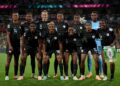 Super Falcons of Nigeria players pose for a team photo prior to the FIFA Women’s World Cup Group B match against Ireland. Photo AFP