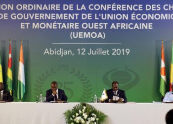 FILE PHOTO: Ivorian President Alassane Ouattara, and Chairman in office of the West African Economic and Monetary Union, speaks during the summit of the Heads of state from the eight-nation West African Economic and Monetary Union (UEMOA) in Abidjan, Ivory Coast July 12, 2019. REUTERS/Luc Gnago/File Photo