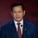 (FILES) Cambodia’s Prime Minister Hun Manet speaks during the ASEAN Business and Investment Summit ahead of the Association of Southeast Asian Nations (ASEAN) Summit in Jakarta on September 4, 2023. – Cambodian Prime Minister Hun Manet will visit China this week, Beijing’s foreign ministry announced on September 11, 2023. (Photo by Yasuyoshi CHIBA / AFP)