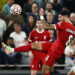 Liverpool’s Hungarian midfielder #08 Dominik Szoboszlai controls the ball during the English Premier League football match between Tottenham Hotspur and Liverpool at Tottenham Hotspur Stadium in London, on September 30, 2023. (Photo by HENRY NICHOLLS / AFP) /