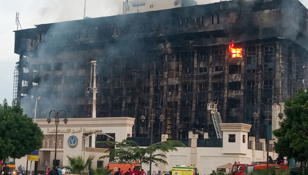 At least 38 injured in police HQ fire in Egypt’s Ismailia 1 At least 38 injured in police HQ fire in Egypt’s Ismailia