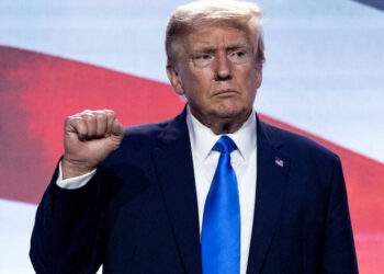 (FILES) Former US President and Republican presidential hopeful Donald Trump gestures after speaking during the Pray Vote Stand summit at the Omni Shoreham hotel in Washington, DC on September 15, 2023. – Former US president Donald Trump said he plans to appear in a New York court on October 2 for the opening of a trial in which he is accused of a years-long scheme to inflate the value of real estate and financial assets. (Photo by ANDREW CABALLERO-REYNOLDS / AFP)