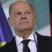 German Chancellor Olaf Scholz gives a statement to comment on the situation in Israel, on October 8, 2023 at the Chancellery in Berlin. – Gun battles raged on October 8, 2023 between Hamas militants and Israeli forces a day after the Islamist group launched a surprise attack on Israel from Gaza, in a dramatic escalation of the Israel-Palestinian conflict. (Photo by Odd ANDERSEN / AFP)