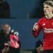 Manchester United’s Argentinian midfielder #17 Alejandro Garnacho celebrates scoring his team first goal during the English Premier League football match between Everton and Manchester United at Goodison Park in Liverpool, north west England on November 26, 2023. (Photo by Paul ELLIS / AFP)