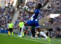 FC Porto’s Nigerian defender Zaidu Sanusi controls the ball during the Portuguese league football match between FC Porto and SC Farense at the Dragao stadium in Porto on August 20, 2023. (Photo by AFP)
